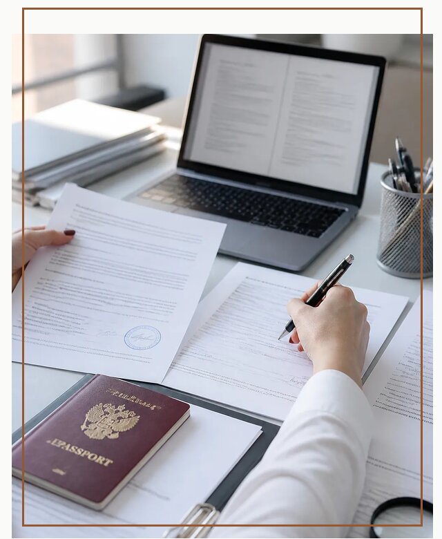 Перевод документов для визы в Инте с нотариальным заверением