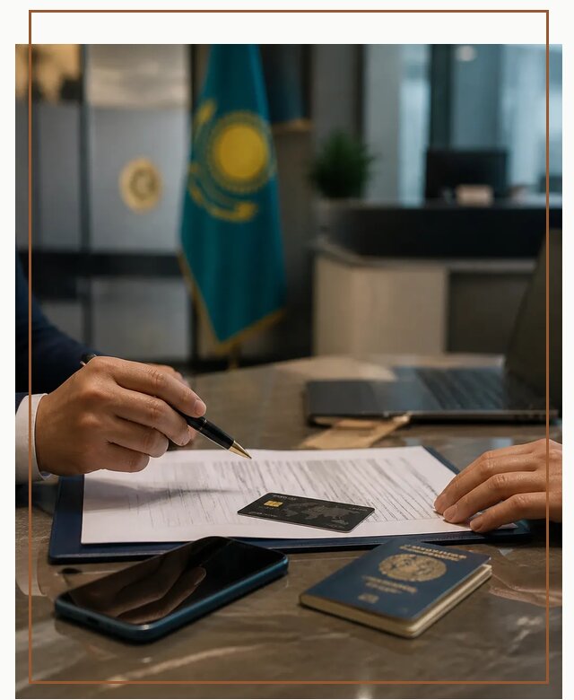 Открытие счета и банковской карты в Казахстане в Инте